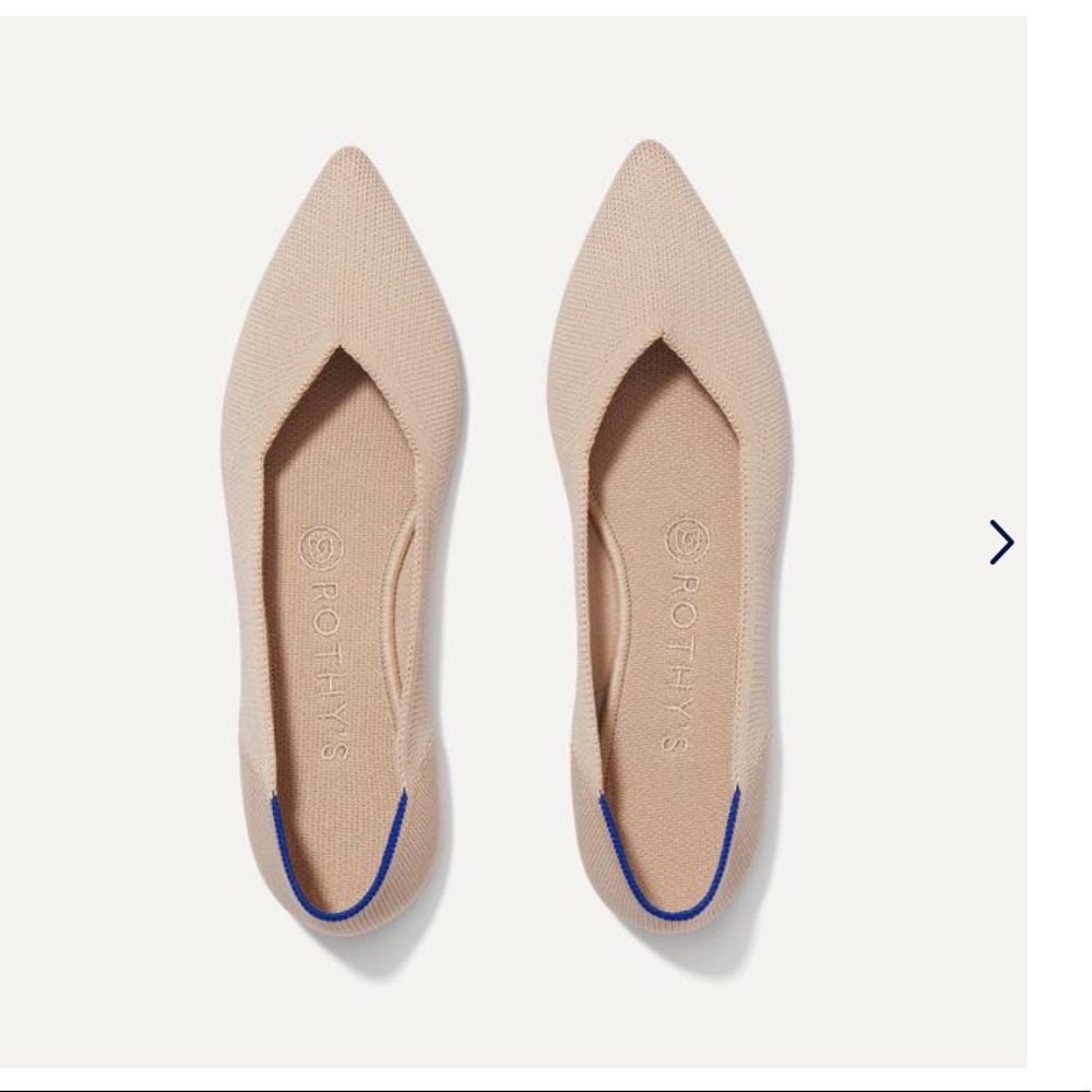 Rothy’s The Point ‘Ecru’ Shoes Women’s US 8 NWT